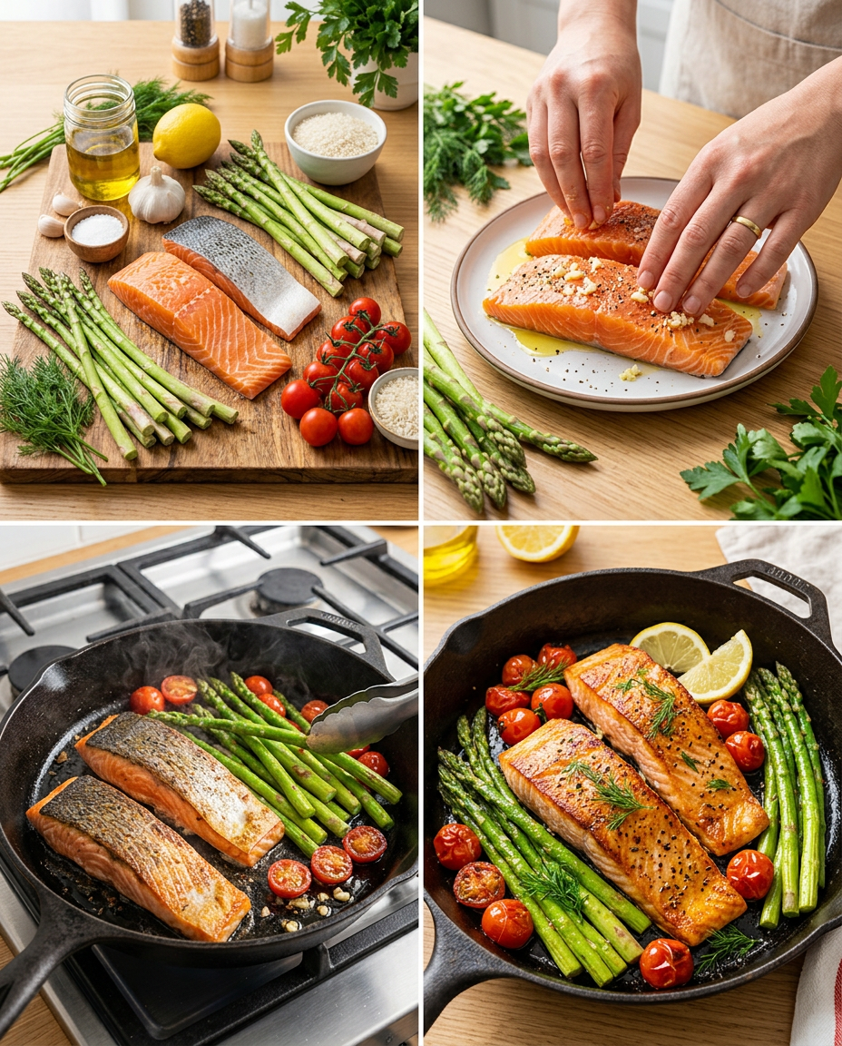 Step by step process for making 30-Minute Spring Dinner Recipes: Easy Weeknight Meals with Fresh Seasonal Flavors