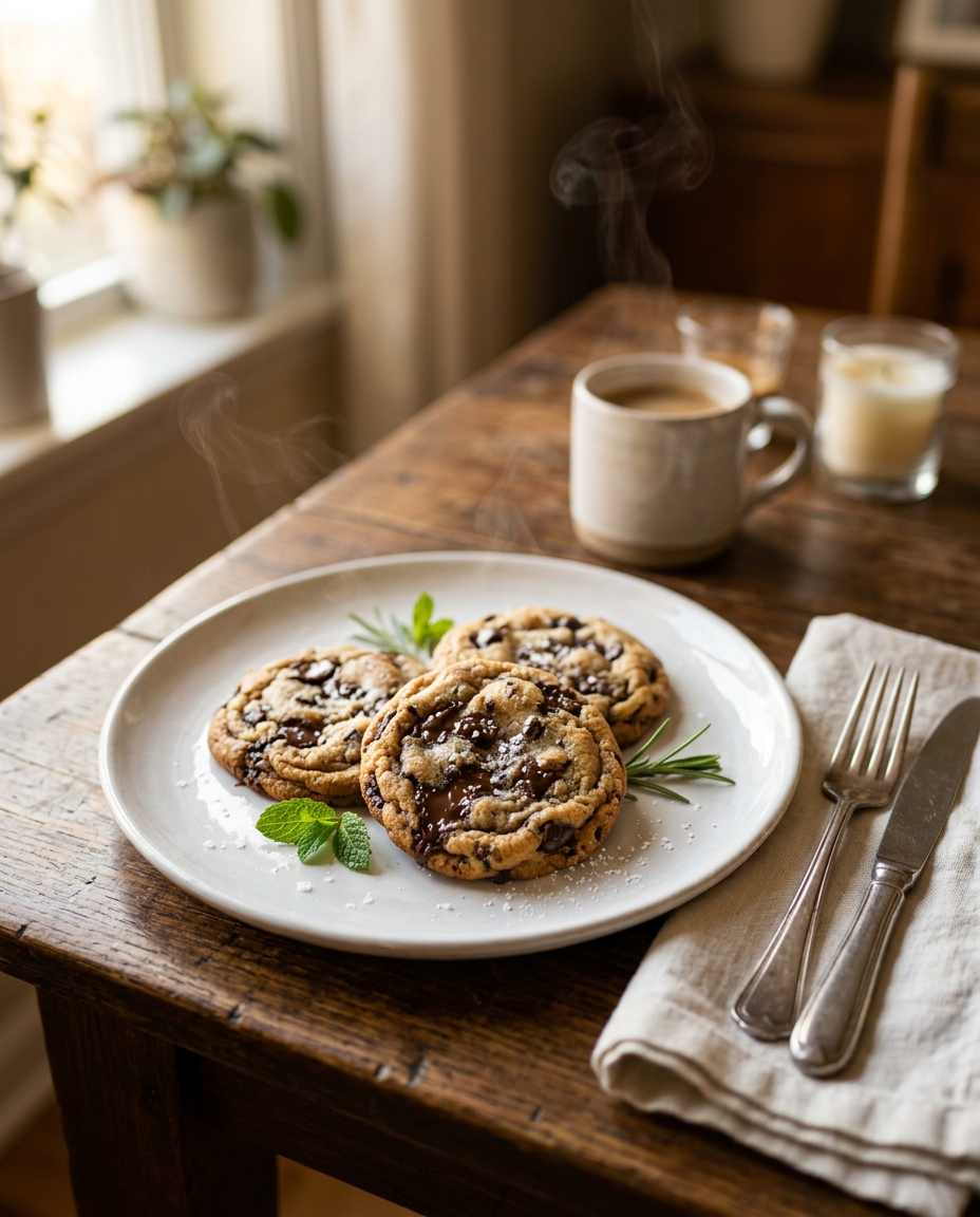 Classic Chocolate Chip Cookies Recipe served on a plate ready to eat