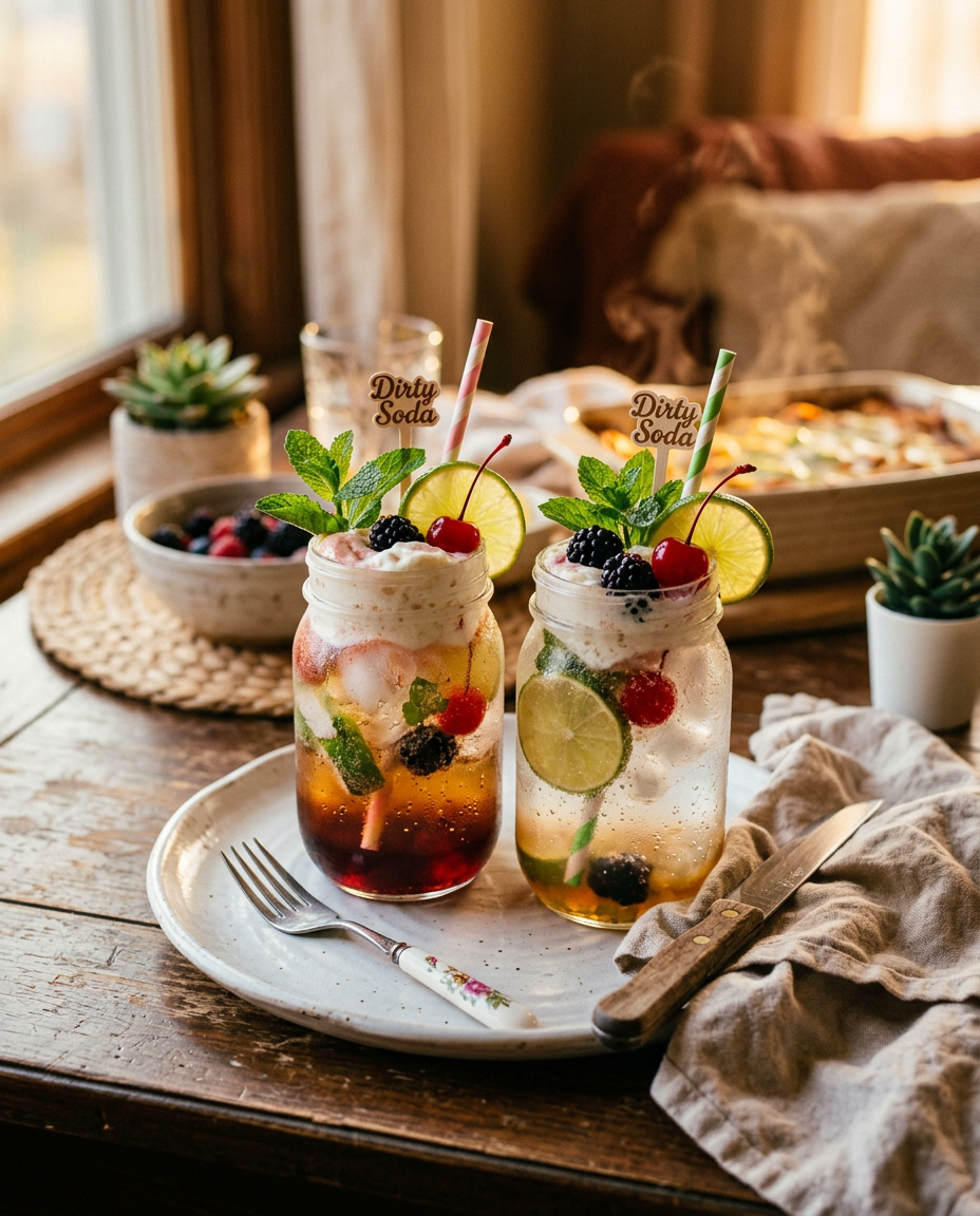 Dirty Soda Recipes - The Viral TikTok Drinks That Everyone's Obsessed With served on a plate ready to eat