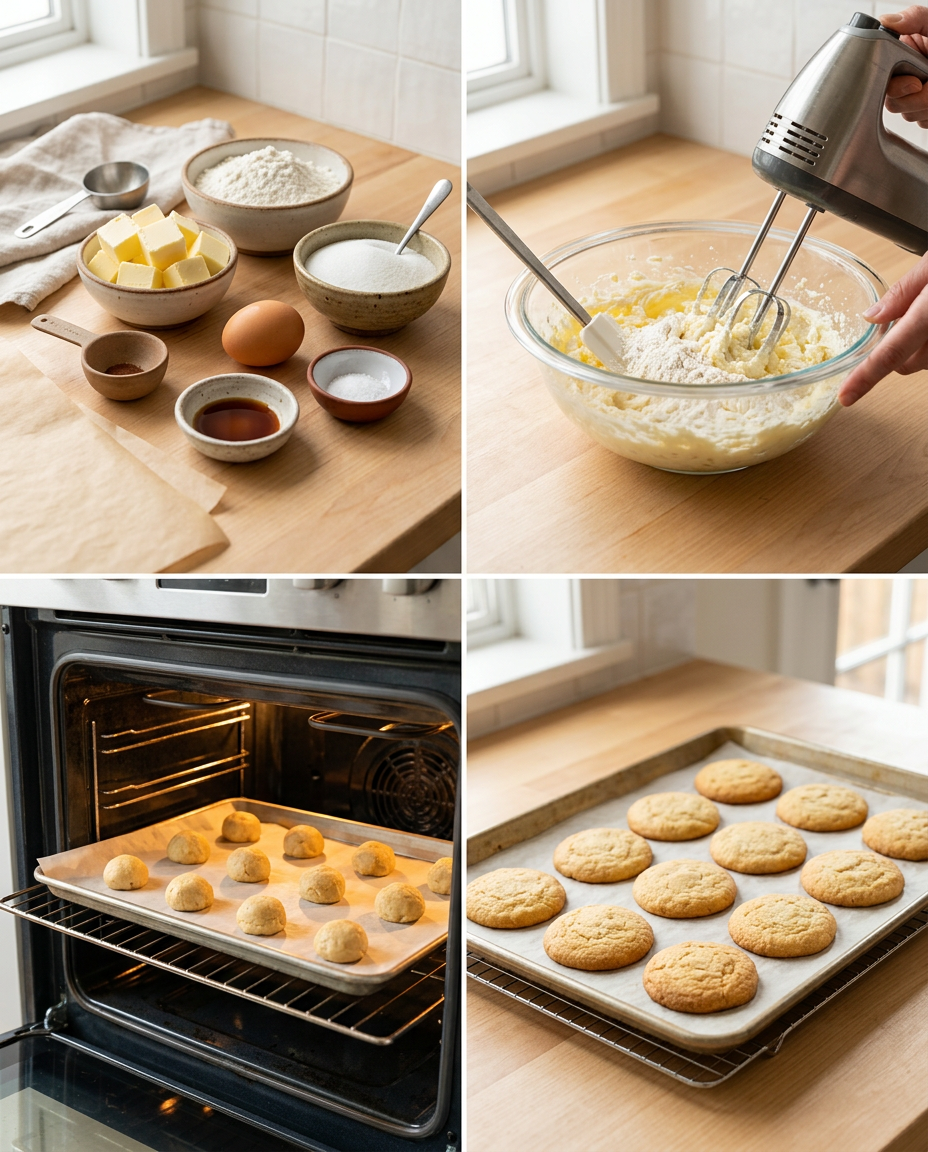 Step by step process for making Perfect Test Recipe for Beginners - Easy Butter Cookies