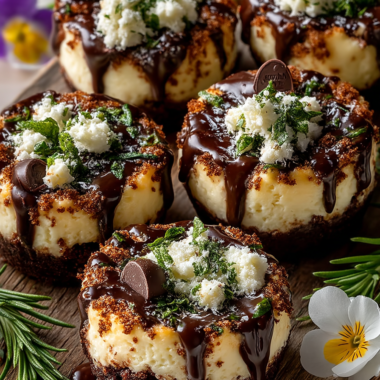 Cadbury Egg Cheesecake Cups - creamy no-bake dessert with chocolate eggs and cocoa topping